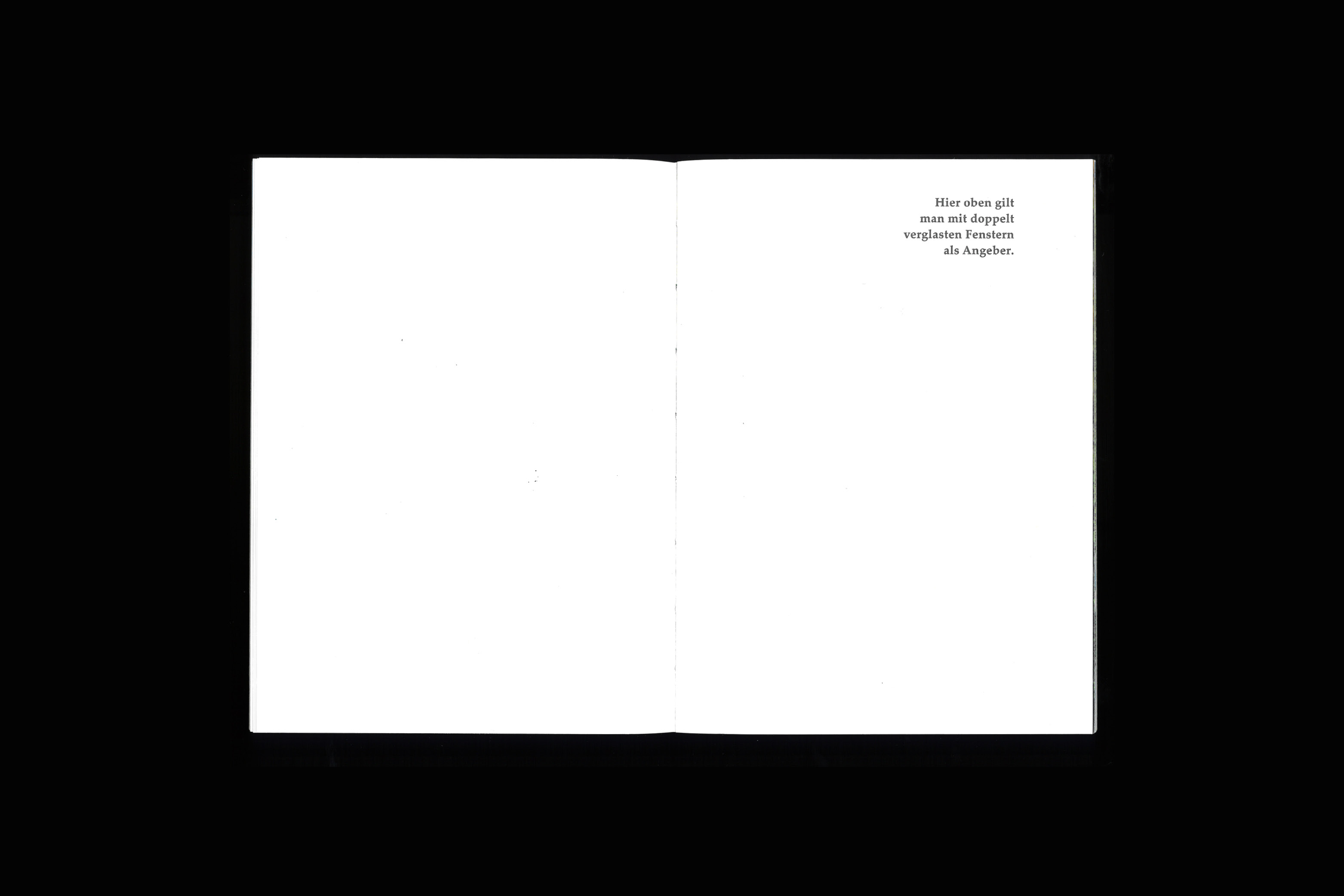 Doppelverglasung, Buchgestaltung