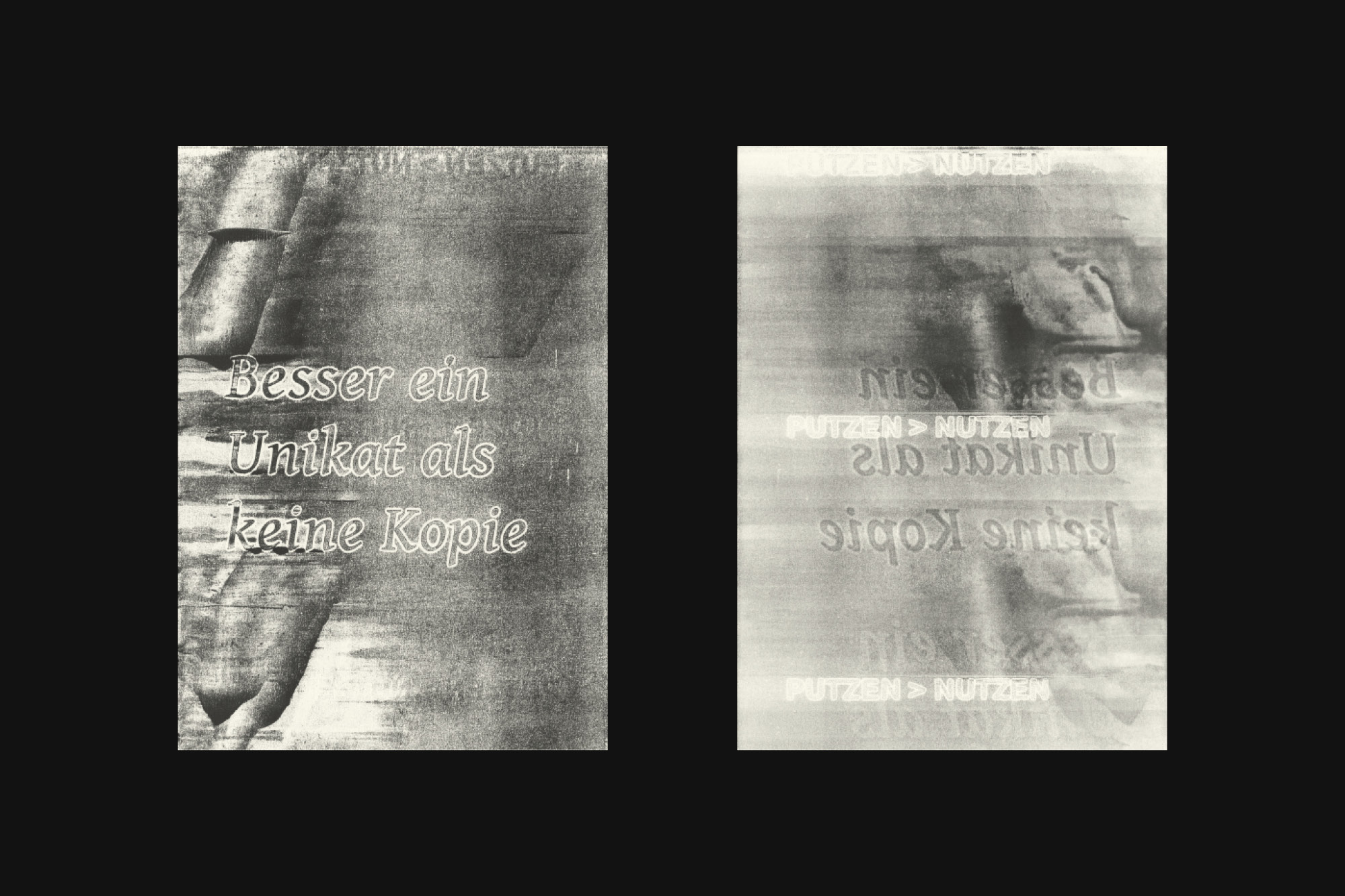 Kunstblätter, mit einem Mimeographen gedruckt