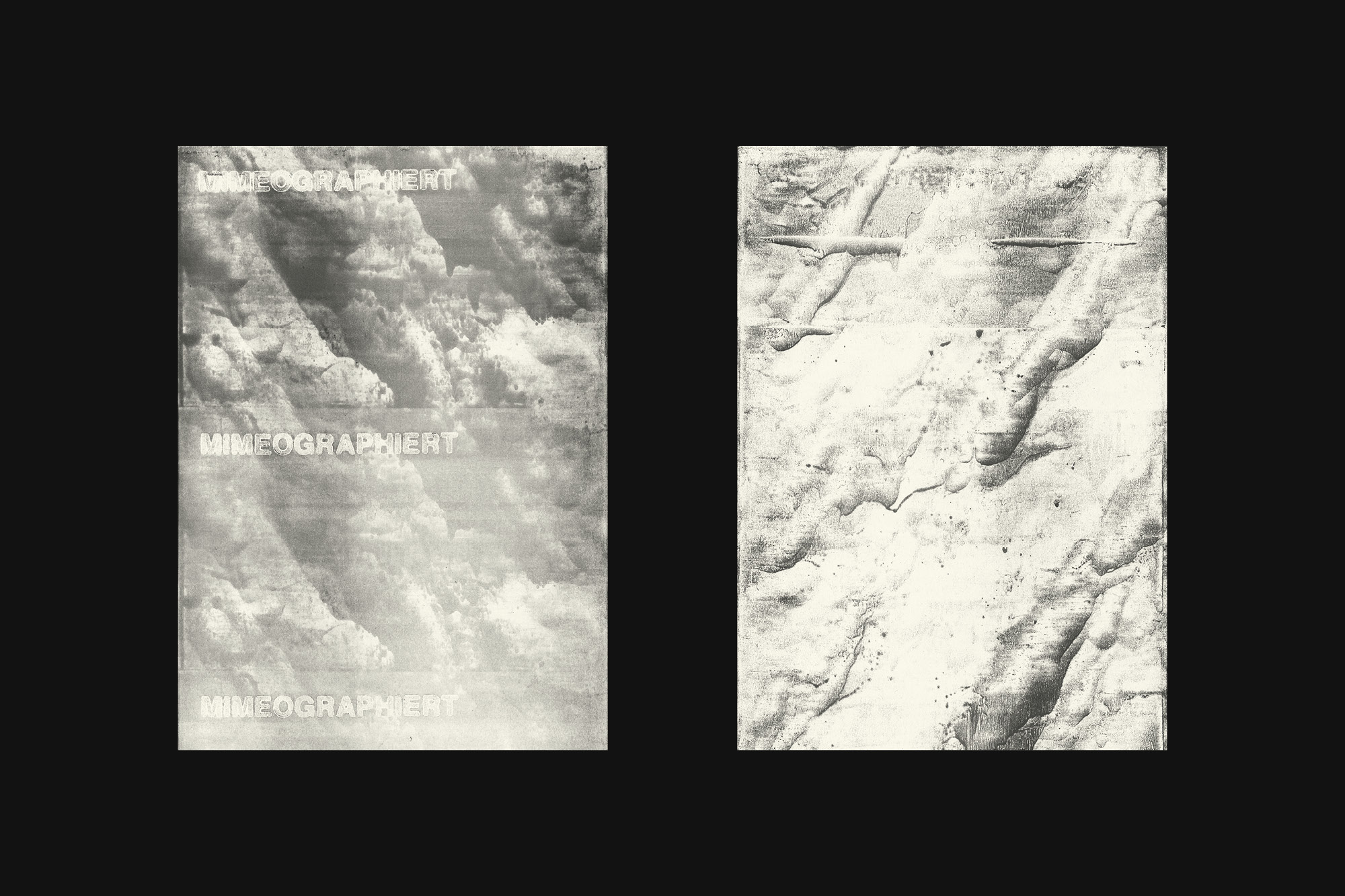 Kunstblätter, mit einem Mimeographen gedruckt