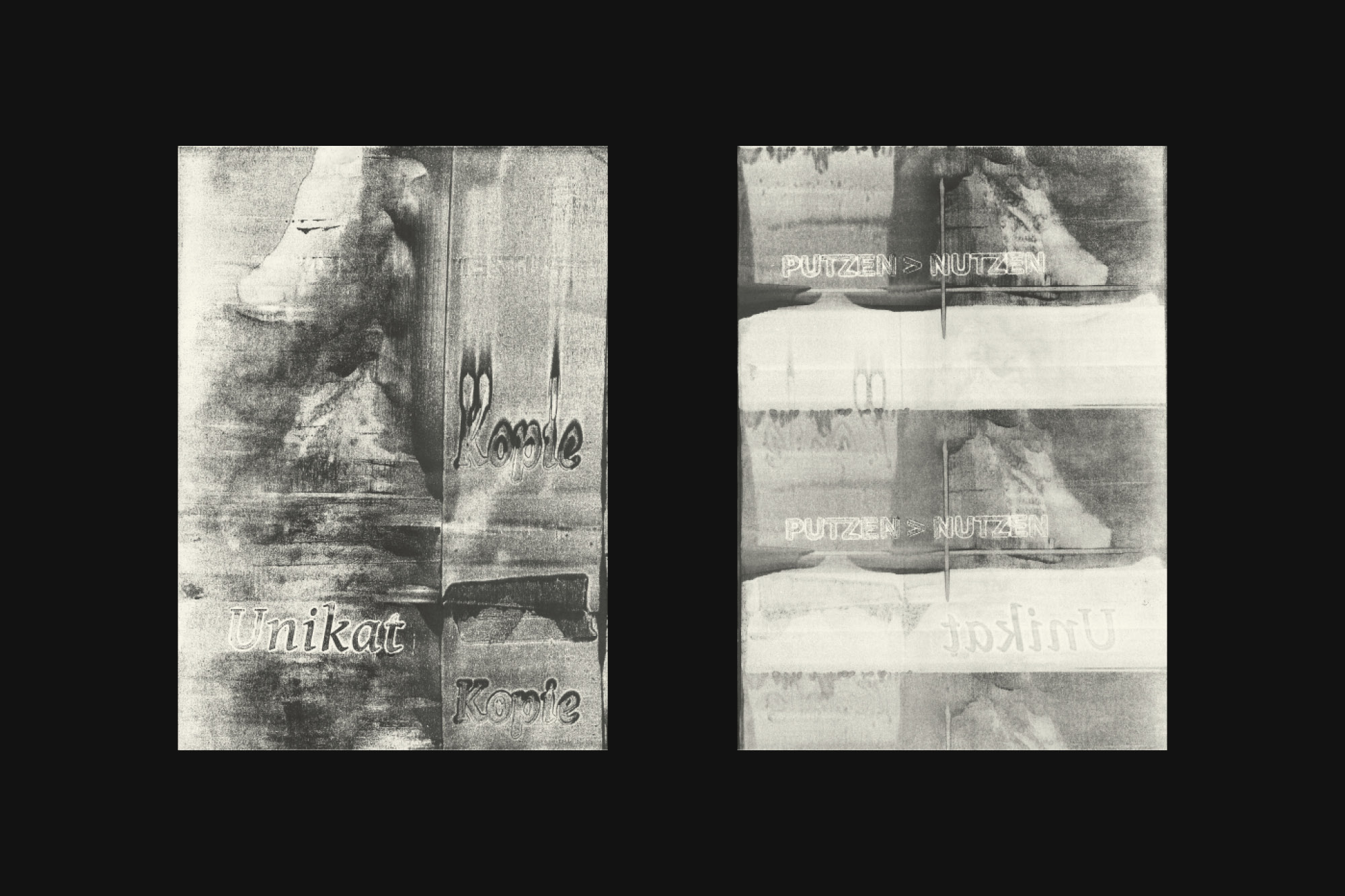 Kunstblätter, mit einem Mimeographen gedruckt