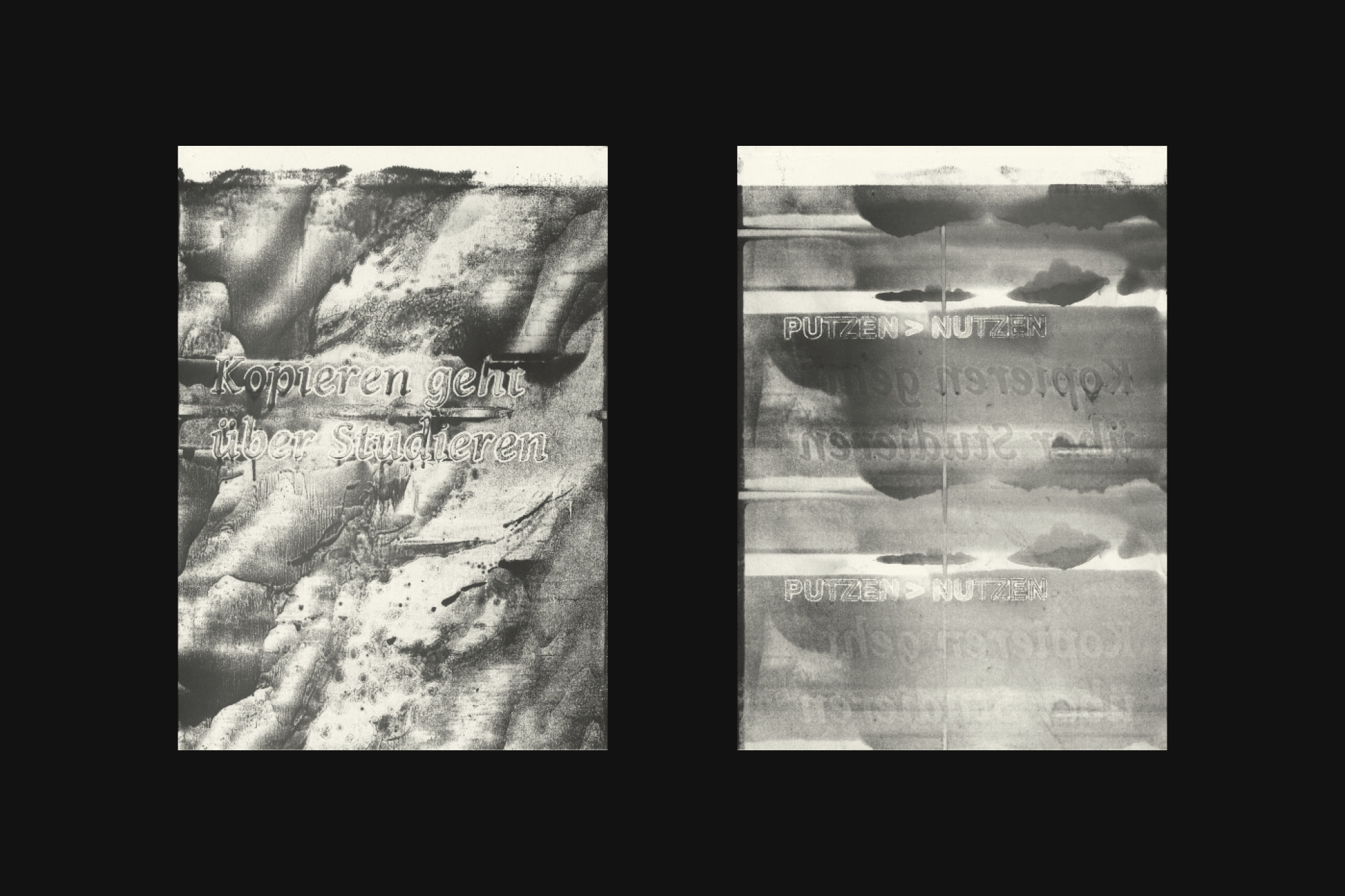 Kunstblätter, mit einem Mimeographen gedruckt