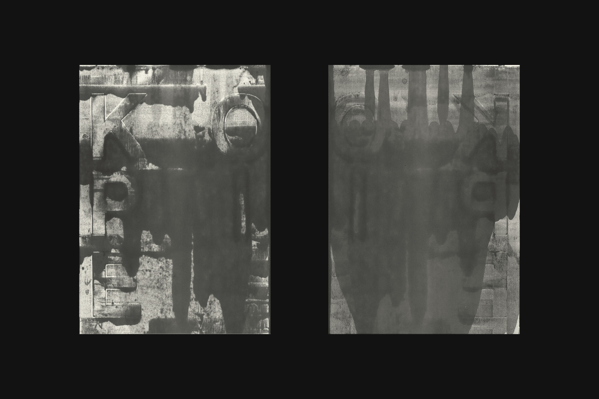 Kunstblätter, mit einem Mimeographen gedruckt