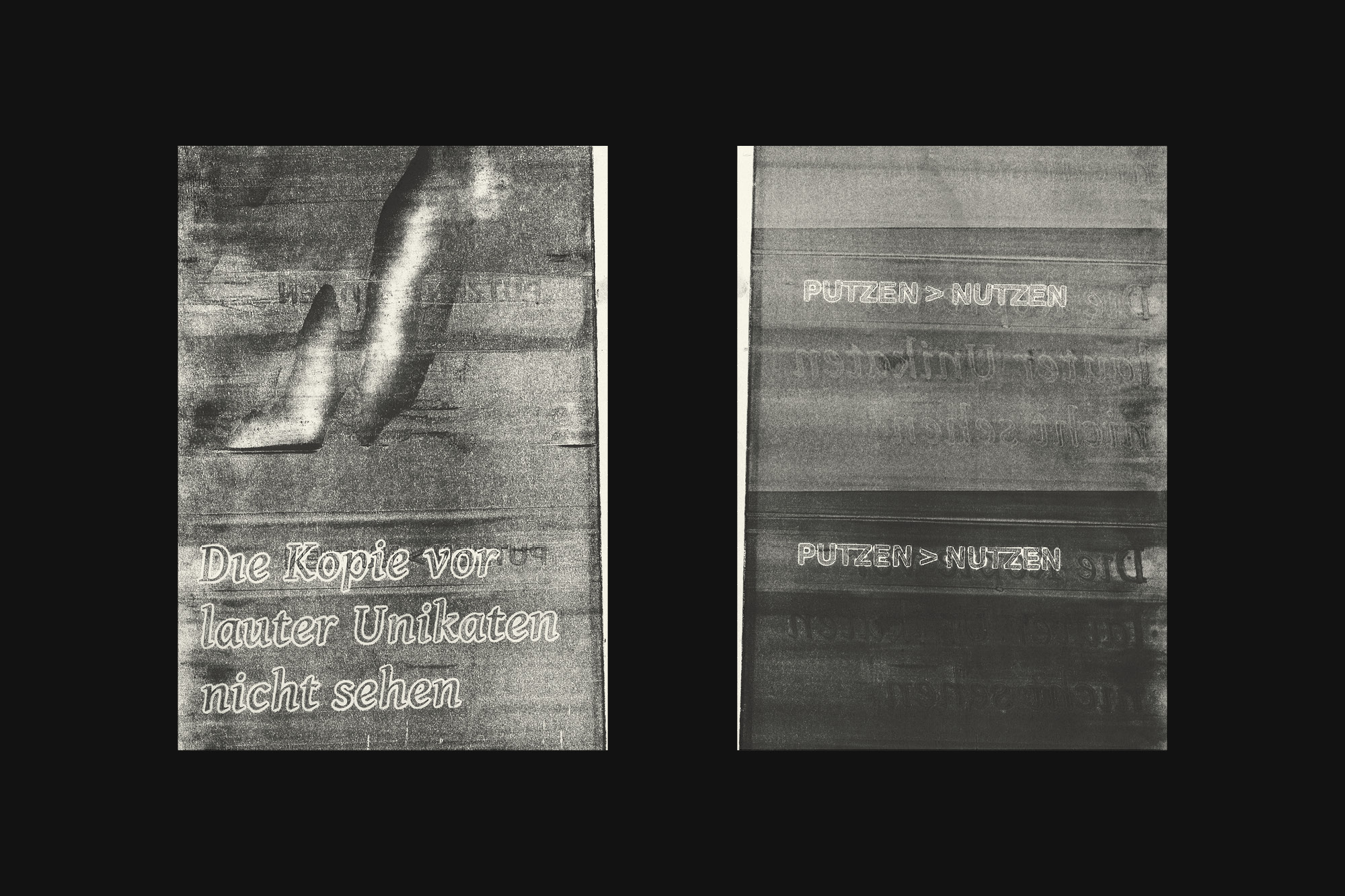 Kunstblätter, mit einem Mimeographen gedruckt