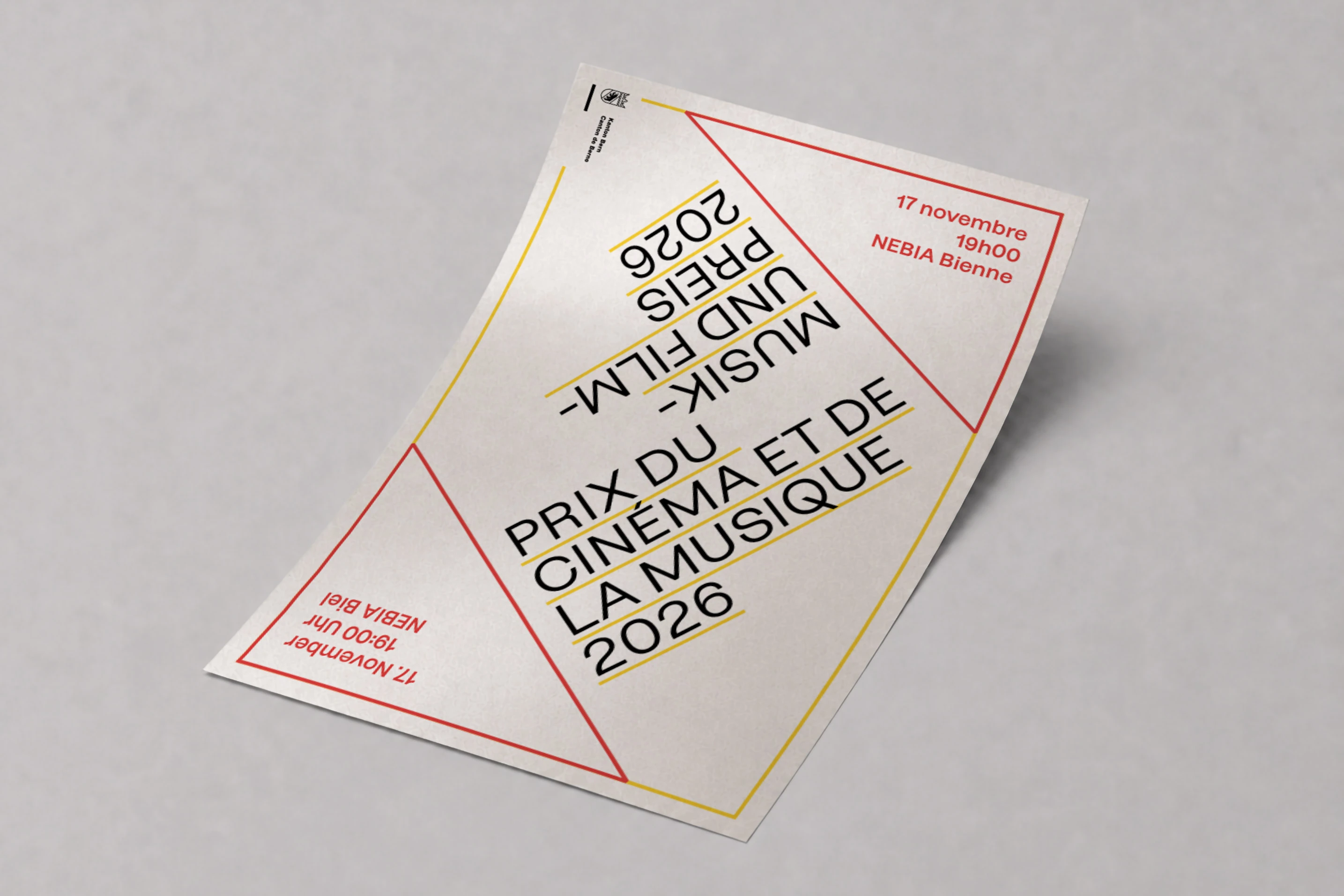 Plakatgestaltung für den Film- und Musikpreis des Kantons Bern 2024